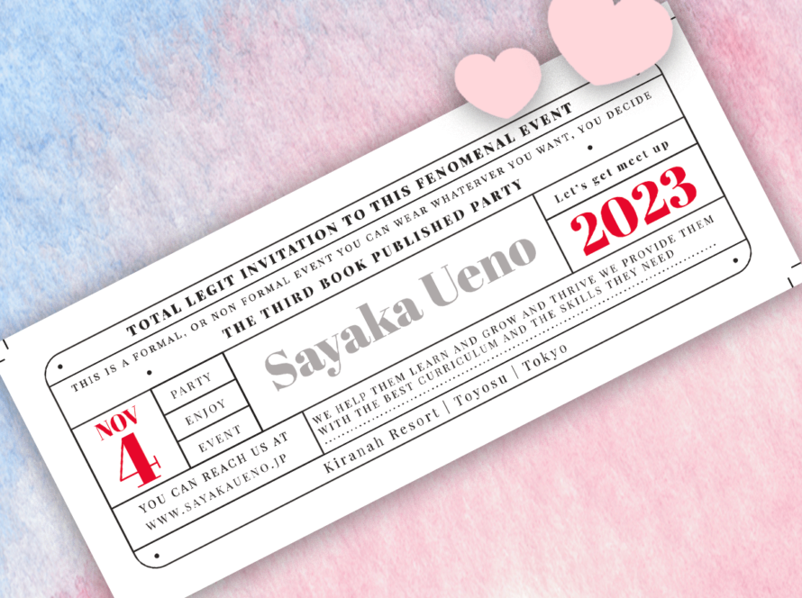 うえのさやか3冊目出版記念パーティー